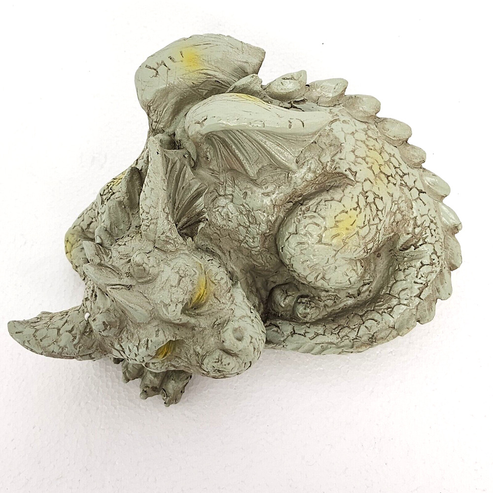 Sleeping Dragon Garden Outdoor Statue Adorable Mythical Creature Baby Sleeping - Picture 2 of 9